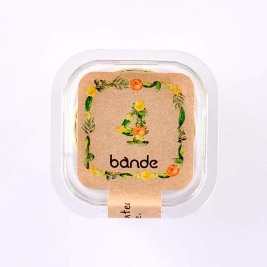 Load image into Gallery viewer, Bande Flower Number 4 Mini Washi Roll Sticker, Bande, Washi Roll Sticker, bande-flower-number-4-mini-washi-roll-sticker, 2019ss, number, Tape, Washi Tape, Cityluxe
