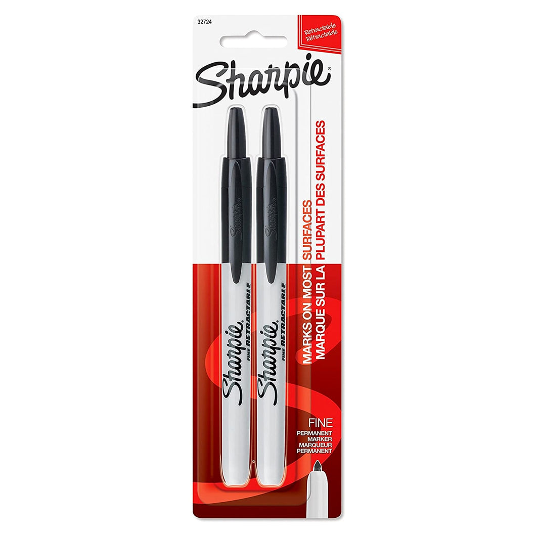 Sharpie Retractable Permanent Marker Set of 2, Sharpie, Marker, sharpie-retractable-permanent-marker-set-of-2, Multicolour, Cityluxe