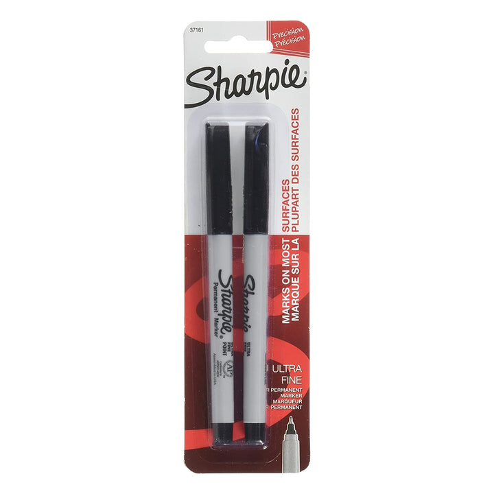 Sharpie Ultra Fine Point Permanent Markers Black Set of 2, Sharpie, Marker, sharpie-ultra-fine-point-permanent-markers-set-of-2, Black, Cityluxe