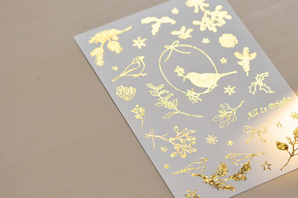 画像をギャラリービューアに読み込む, MU Craft Gold Foil Christmas Print-On Sticker 002, MU Craft, Print-On Sticker, mu-craft-gold-foil-christmas-print-on-sticker-002, , Cityluxe
