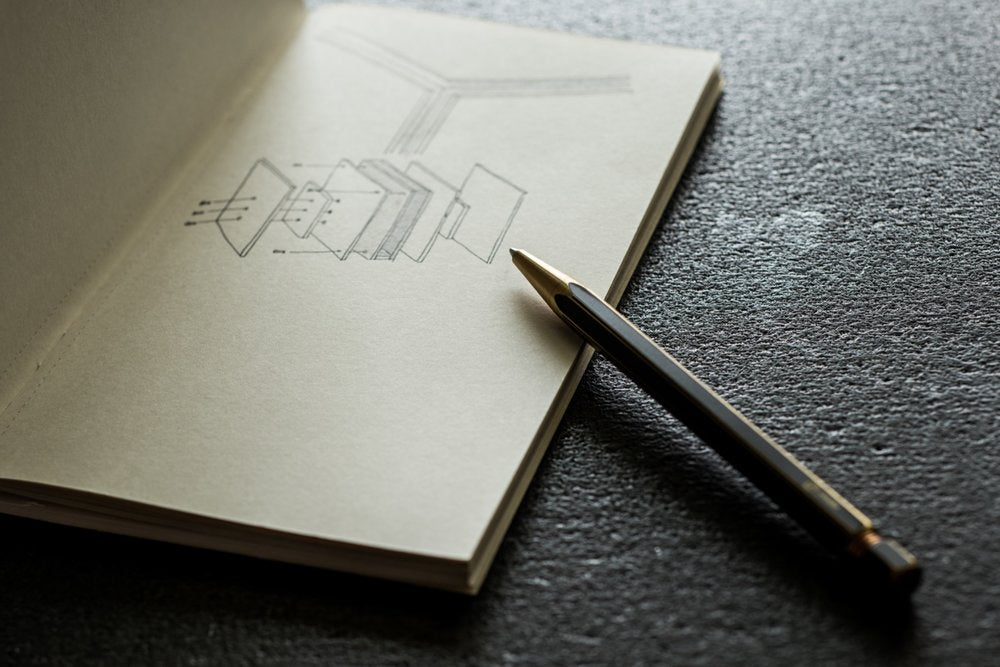 Ystudio Brassing Ballpoint Pen (spring), Ystudio, Ballpoint Pen, ystudio-brassing-ballpoint-pen-spring, Black, can be engraved, Cityluxe