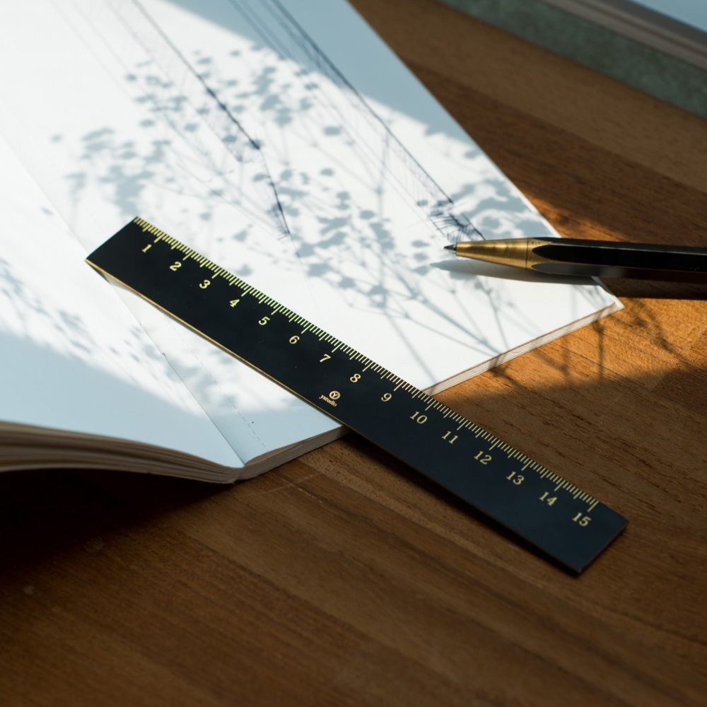 Ystudio Brassing Ruler — side view