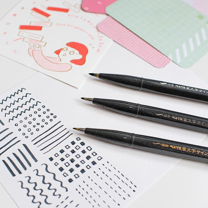 Pentel Brush Sign Pen (Fude Black) Fine, Pentel, Brush Pen, pentel-brush-sign-pen-fude-black-fine, Black, Bullet Journalist, For Students, pen under $30, sign pen fude black, Cityluxe