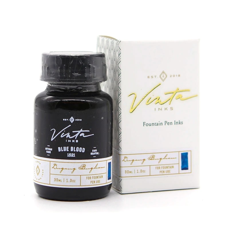 Vinta Inks 30ml Ink Bottle Blue Blood (Dugong Bughaw 1521), Vinta Inks, Ink Bottle, vinta-inks-30ml-ink-bottle-blue-blood-dugong-bughaw-1521, Blue, Inktober22, sheening, Cityluxe