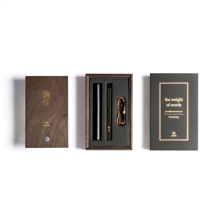 Ystudio Brassing Portable Fountain Pen Medium — barrel detail
