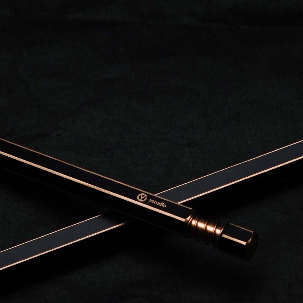 Ystudio Brassing Ballpoint Pen (spring), Ystudio, Ballpoint Pen, ystudio-brassing-ballpoint-pen-spring, Black, can be engraved, Cityluxe