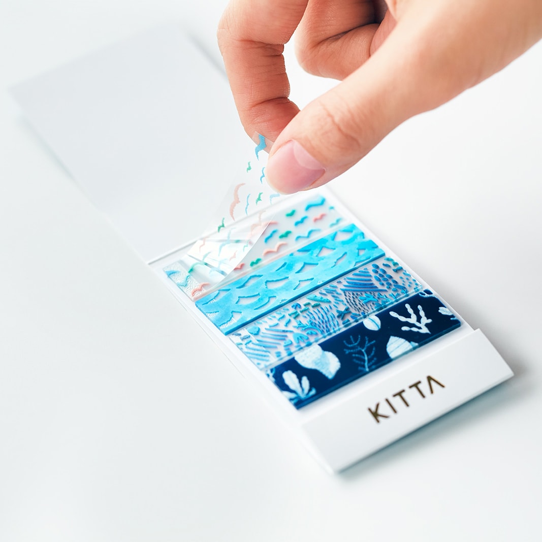 KITTA Clear Tape Seaside — pattern detail