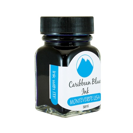 Load image into Gallery viewer, Monteverde 30ml Ink Bottle Caribbean Blue, Monteverde, Ink Bottle, monteverde-30ml-ink-bottle-caribbean-blue, Blue, G309, Ink &amp; Refill, Ink bottle, Monteverde, Monteverde Ink Bottle, Monteverde Refill, Pen Lovers, Cityluxe
