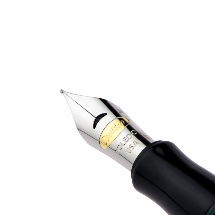 Conklin Duragraph Fountain Pen Forest Green Fine — barrel detail