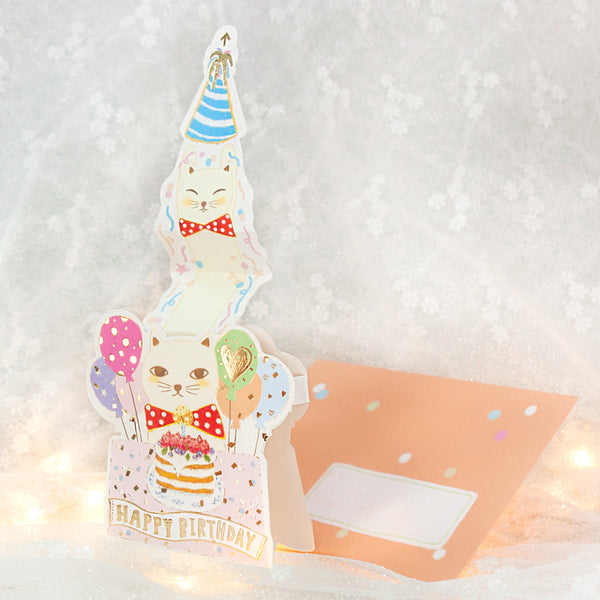 画像をギャラリービューアに読み込む, D&#39;Won 3D Pop Up Card White Cat, Birthday Card, D&#39;Won, Greeting Card, dwon-3d-pop-up-card-white-cat-birthday-card, , Cityluxe
