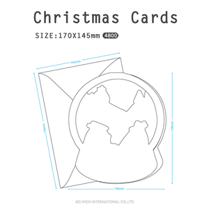 D'Won Christmas 3D Pop-Up Card Christmas Night Ball, D'Won, Greeting Cards, dwon-3d-pop-up-card-card-ball-christmas-night, 3D cards, Christmas cards, Christmas night, D'Won, greeting cards, New December, Pop up card, Cityluxe