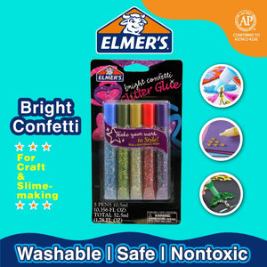Elmer's 3D Bright Confetti Glue Pens 5s, Elmer's, Glue Pen, elmers-3d-bright-confetti-glue-pens-5s, , Cityluxe