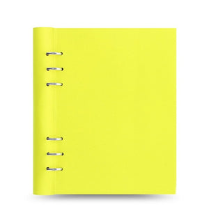 Filofax A5 Clipbook Saffiano-Fluoro Yellow, FILOFAX, Notebook, filofax-a5-clipbook-saffiano-fluoro-yellow, Ruled, Yellow, Cityluxe