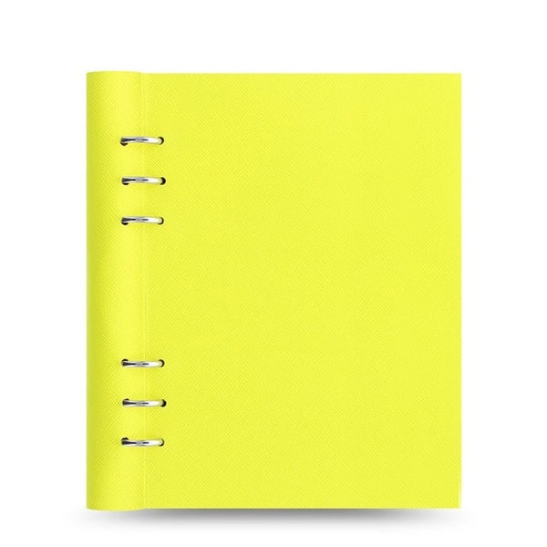Load image into Gallery viewer, Filofax A5 Clipbook Saffiano-Fluoro Yellow, FILOFAX, Notebook, filofax-a5-clipbook-saffiano-fluoro-yellow, Ruled, Yellow, Cityluxe
