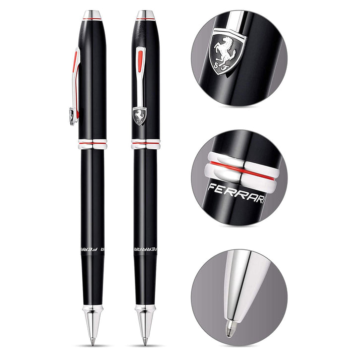 Cross Ferrari Townsend Rollerball Pen - Glossy Black Lacquer — tip detail