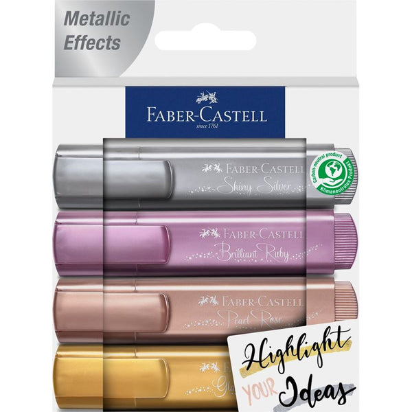Load image into Gallery viewer, Faber-Castell Highlighter TL 46 Metallic Set of 4, Faber-Castell, Marker, faber-castell-highlighter-tl-46-metallic-set-of-4, Highlighters, Cityluxe
