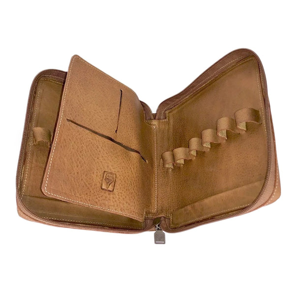 이미지를 갤러리 뷰어에 로드 , Shibui 12 Slot Leather Pen Case Saddle Brown, Shibui, Pen Case, shibui-12-slot-leather-pen-case-saddle-brown, Accessory, Brown, Cityluxe
