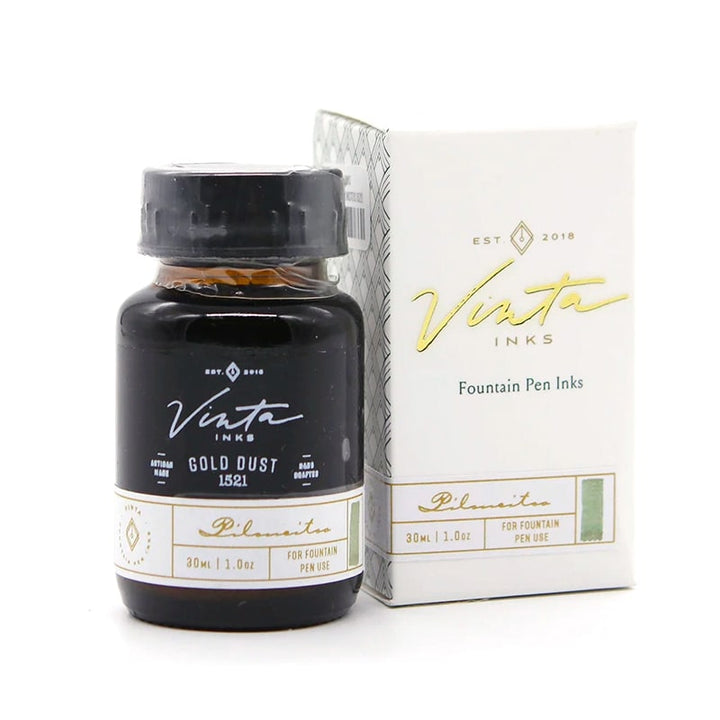 Vinta Inks 30ml Ink Bottle Gold Dust, Shimmer (Piloncitos 1521), Vinta Inks, Ink Bottle, vinta-inks-30ml-ink-bottle-gold-dust-shimmer-piloncitos-1521, Gold, Inktober22, shimmering, Cityluxe
