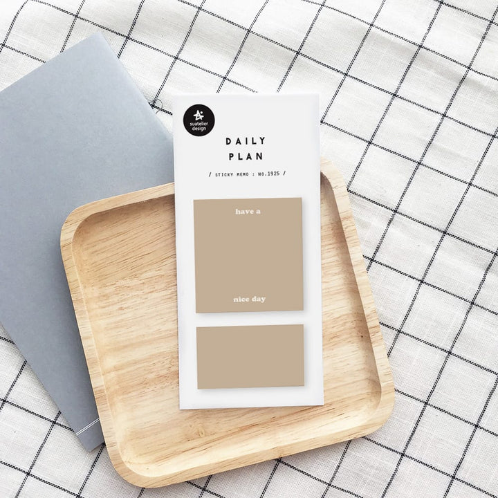 Suatelier Daily Plan Sticky Memo - 19 — front view