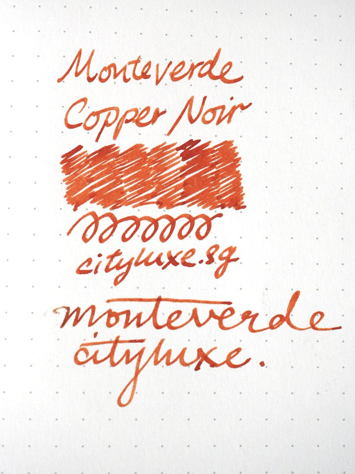 Monteverde 30ml Ink Bottle Copper-Noir — cap detail
