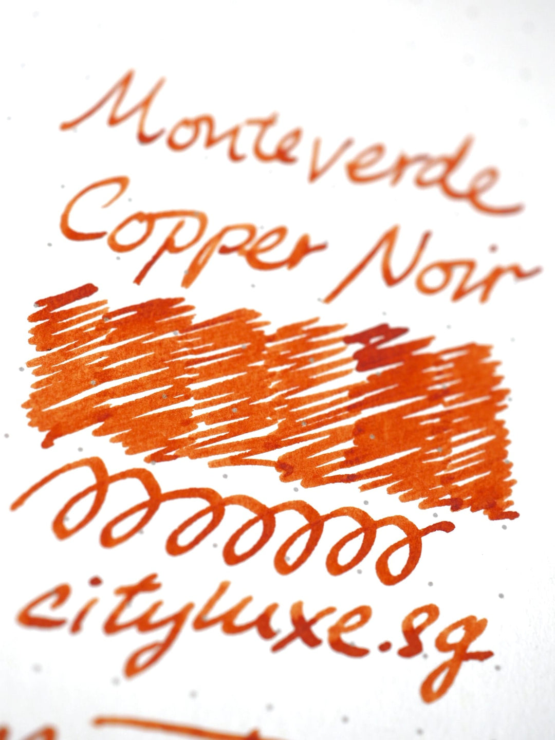 Monteverde 30ml Ink Bottle Copper-Noir — colour swatch on paper