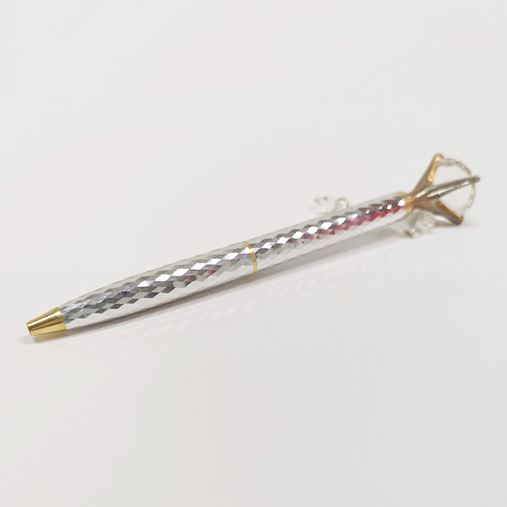 Helen Kelly Diamond Charm Pen Silver, Helen Kelly, Ballpoint Pen, helen-kelly-diamond-charm-pen, For Students, pen under $30, Silver, Cityluxe