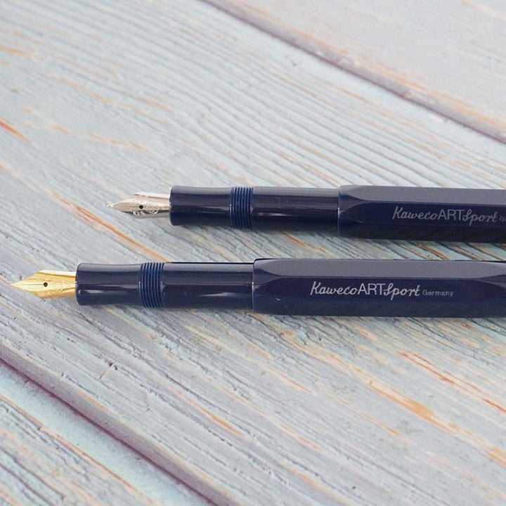 Kaweco Art Sport Fountain Pen Dark Blue Limited Edition 2018 Silver, Kaweco, Fountain Pen, kaweco-art-sport-fountain-pen-dark-blue-limited-edition-2018-silver-extra-fine, Blue, Bullet Journalist, can be engraved, fp day 2021, Kaweco Sport, Pen Lovers, Cityluxe