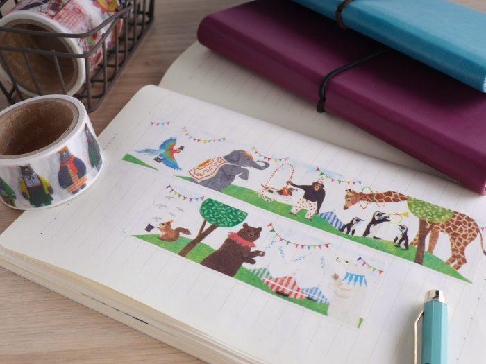 Aimez le Style Washi Tape Animal Circus — applied on surface
