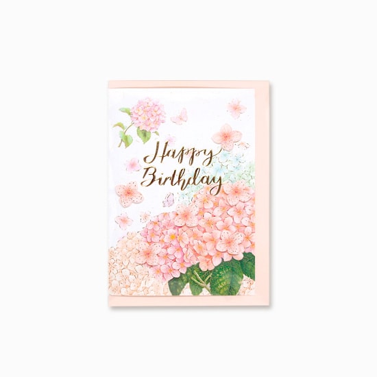 D'Won Card Happy Birthday Hydrangea, D'Won, Greeting Cards, dwon-card-happy-birthday-hydrangea, , Cityluxe