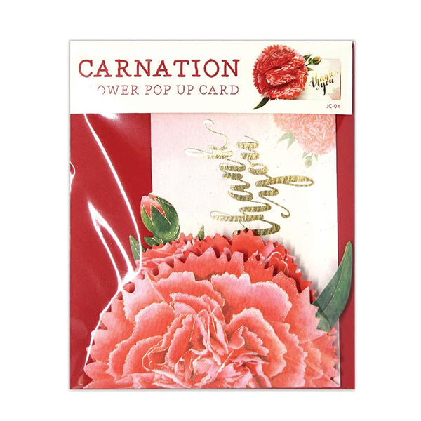 이미지를 갤러리 뷰어에 로드 , D&#39;Won 3D Pop Up Card Thank You Carnation Red, D&#39;Won, Greeting Cards, dwon-3d-card-thank-you-carnation-red, , Cityluxe

