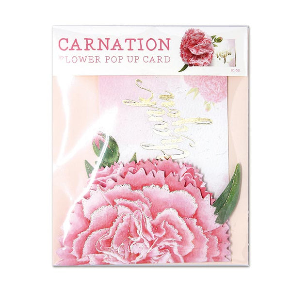 Load image into Gallery viewer, D&#39;Won 3D Pop Up Card Thank You Carnation Pink, D&#39;Won, Greeting Cards, dwon-3d-card-thank-you-carnation-pink, , Cityluxe
