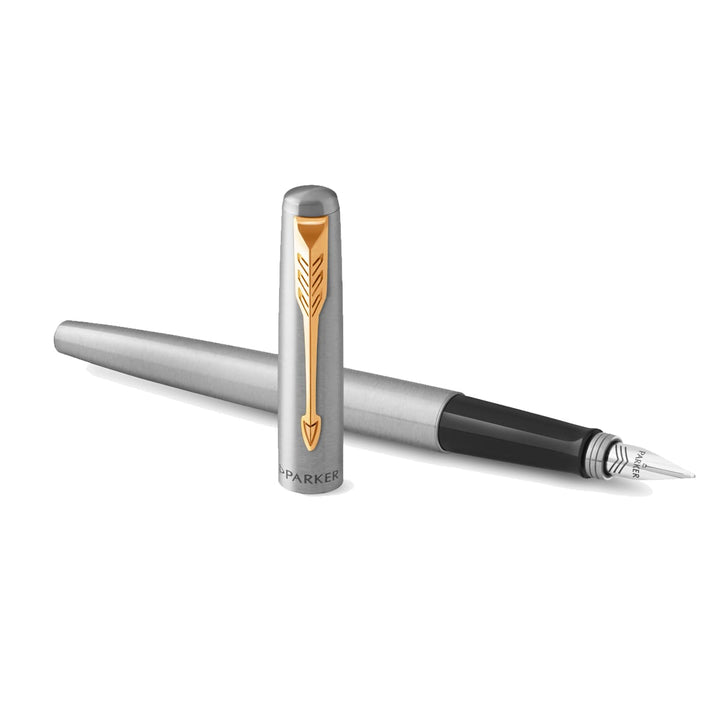 Parker Jotter Stainless Steel GT Fountain Pen — barrel detail