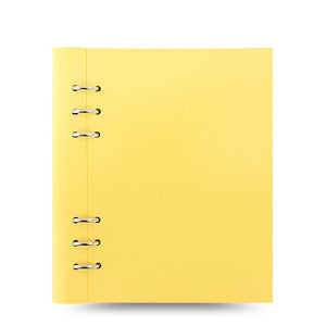 Filofax A5 Clipbook Classic Pastel Lemon, FILOFAX, Notebook, filofax-a5-clipbook-classic-pastel-lemon, Ruled, Yellow, Cityluxe