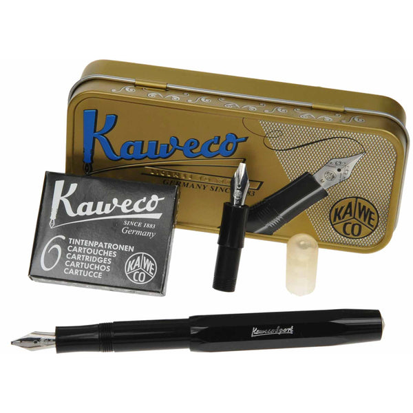 Load image into Gallery viewer, Kaweco Calligraphy Set &quot;S&quot; Black, Kaweco, Calligraphy Pen, kaweco-calligraphy-set-s-black, Black, can be engraved, Cityluxe
