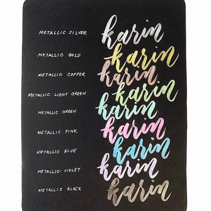Karin Deco Brush Metallic, Karin, Brush Pen, karin-deco-brush-metallic, Multicolour, Cityluxe