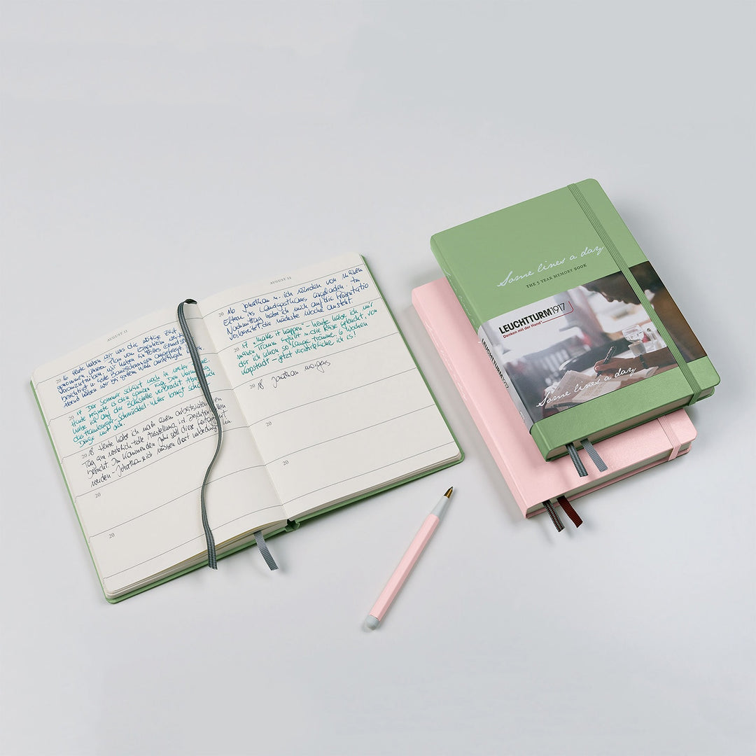 Leuchtturm1917 Some Lines A Day A5 Medium Hardcover Notebook - Sage — back cover