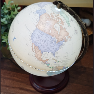 Luxo Antique Globe Map LED + Wood Base - 20cm, Luxo, Other, luxo-globes-antique-map-20cm-led-wood-base, globes, home decor, map, Cityluxe