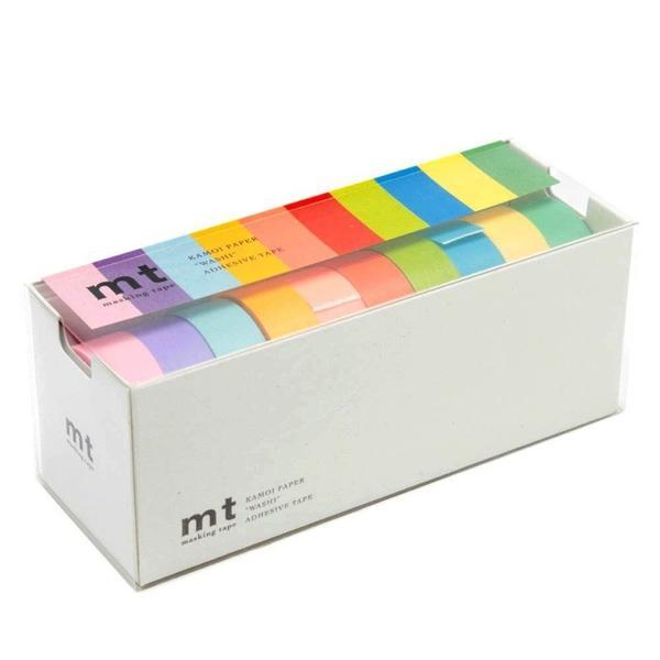 MT 10 Colours Washi Tape Set Light (7m) — roll front