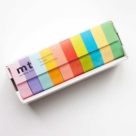 MT 10 Colours Washi Tape Set Light (7m), MT Tape, Washi Tape, mt-10-colours-washi-tape-set-light-7m, 7m, Cityluxe