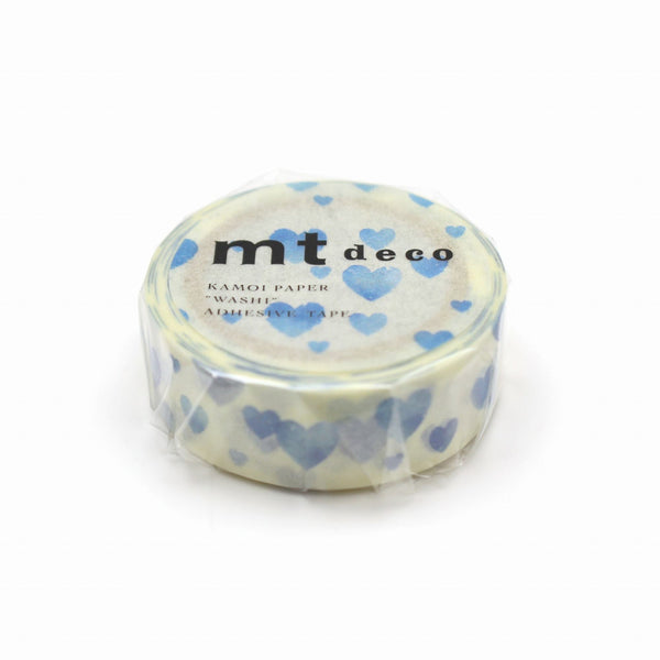 Load image into Gallery viewer, MT Deco Washi Tape Heart Stamp Blue, MT Tape, Washi Tape, mt-deco-washi-tape-heart-stamp-blue, 7m, Cityluxe
