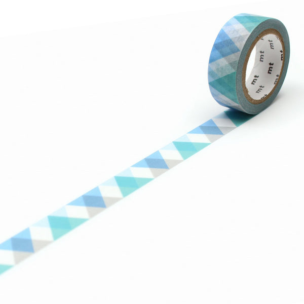 Load image into Gallery viewer, MT Deco Washi Tape Triangle And Diamond Blue, MT Tape, Washi Tape, mt-deco-washi-tape-triangle-and-diamond-blue, 7m, Cityluxe
