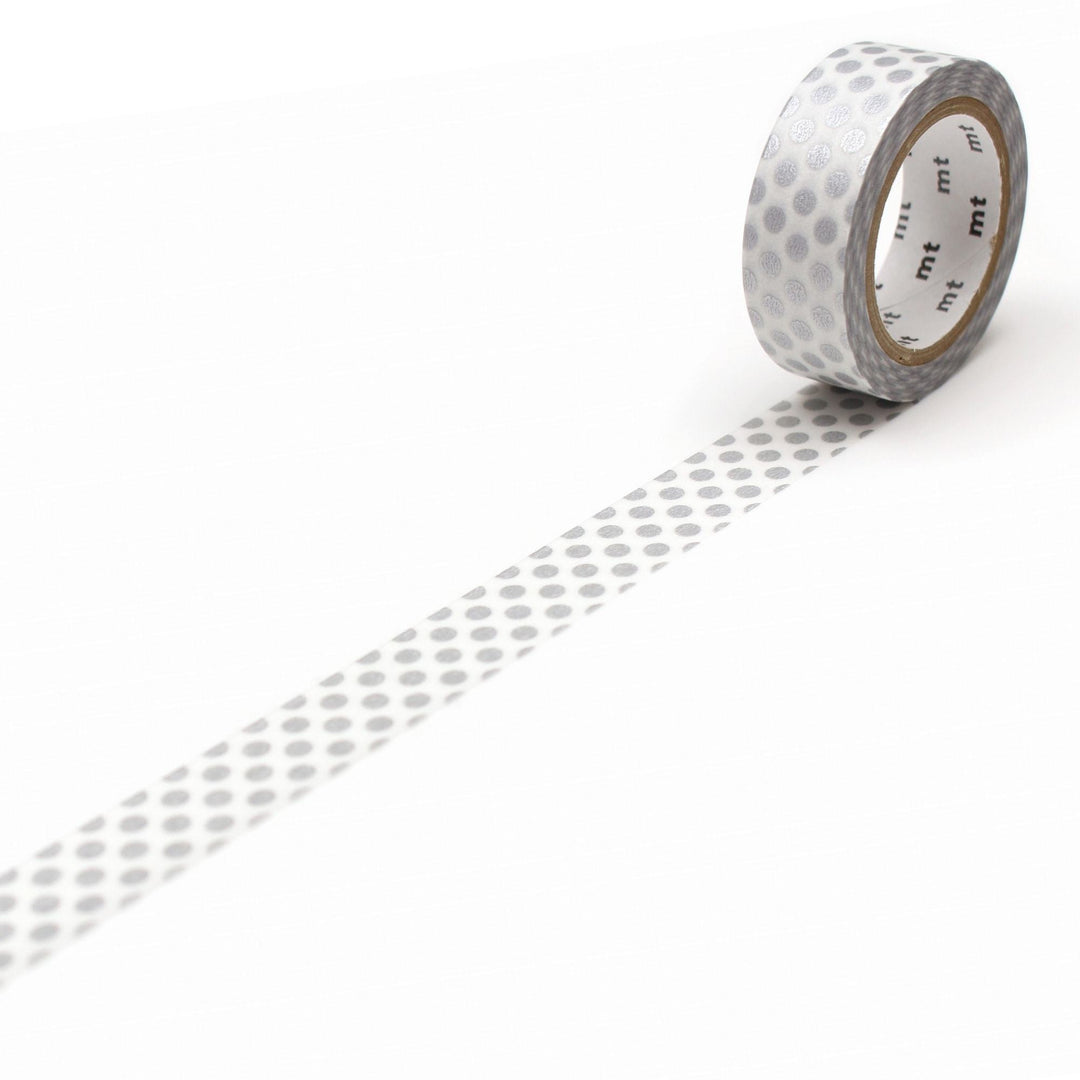 MT Deco Washi Tape Dot Silver, MT Tape, Washi Tape, mt-deco-washi-tape-dot-silver, 7m, Cityluxe