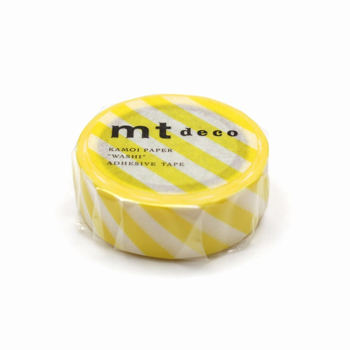 MT Deco Washi Tape Stripe Lemon, MT Tape, Washi Tape, mt-deco-washi-tape-stripe-lemon, 7m, Cityluxe