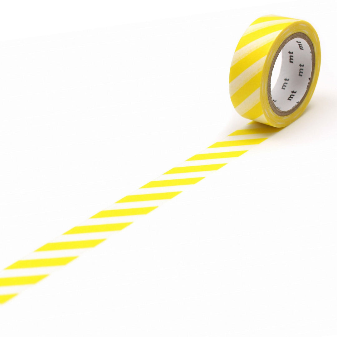 MT Deco Washi Tape Stripe Lemon, MT Tape, Washi Tape, mt-deco-washi-tape-stripe-lemon, 7m, Cityluxe
