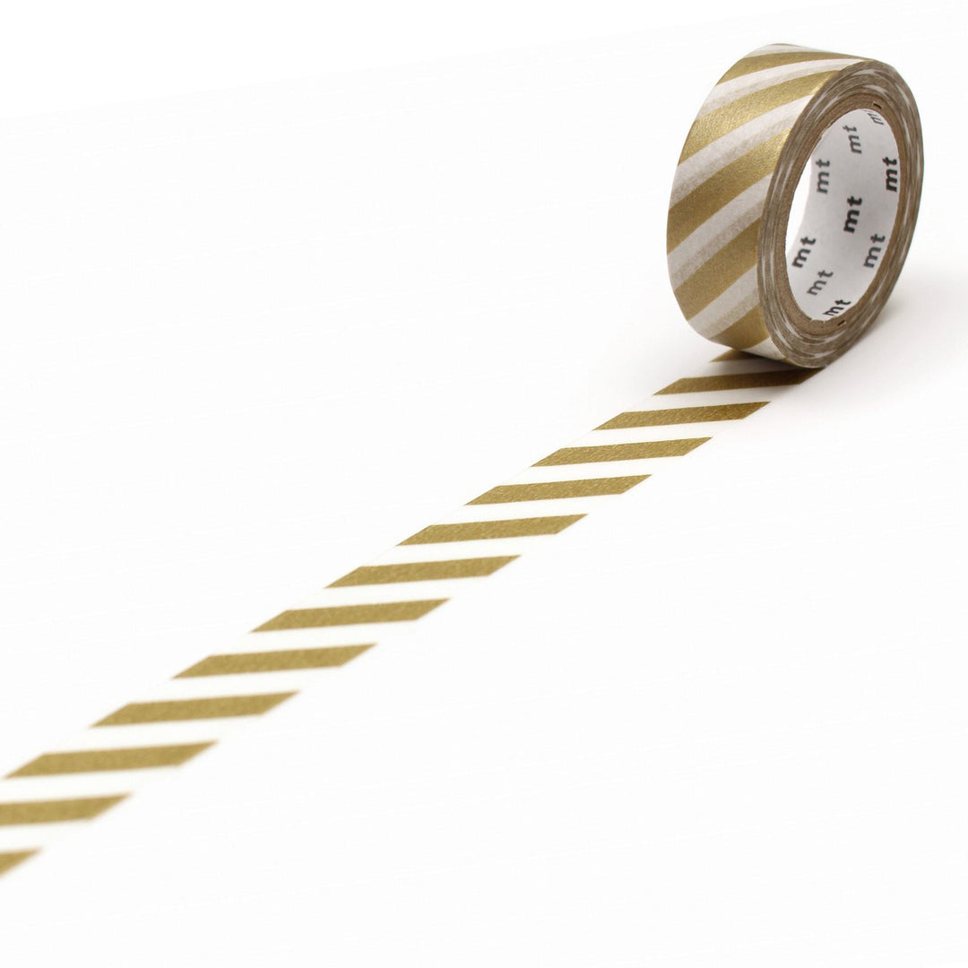 MT Deco Washi Tape Stripe Gold 2, MT Tape, Washi Tape, mt-deco-washi-tape-stripe-gold-2, 7m, Cityluxe