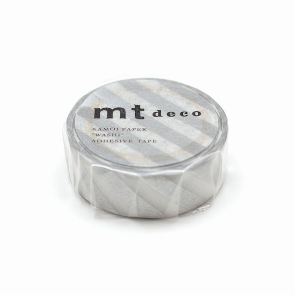 Load image into Gallery viewer, MT Deco Washi Tape Stripe Silver 2, MT Tape, Washi Tape, mt-deco-washi-tape-stripe-silver-2, 7m, Cityluxe

