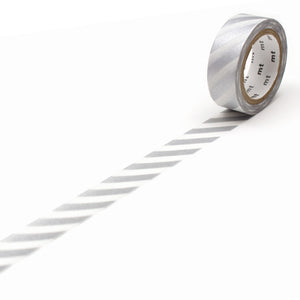 MT Deco Washi Tape Stripe Silver 2, MT Tape, Washi Tape, mt-deco-washi-tape-stripe-silver-2, 7m, Cityluxe