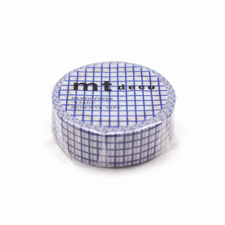 MT Masking Tape Deco Washi Tape - Hougan Blueberry — applied on surface