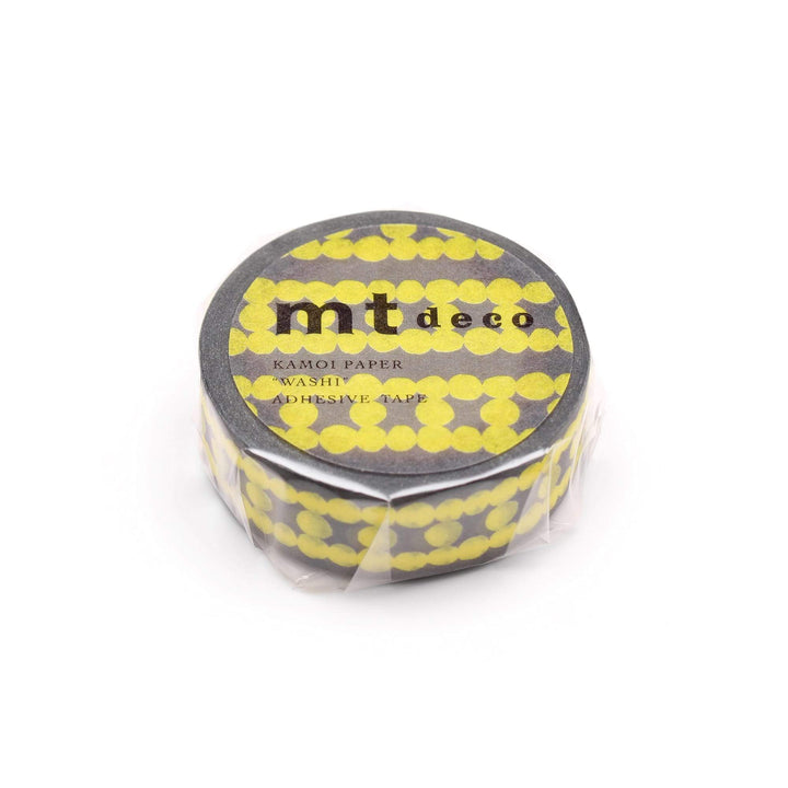 MT Deco Washi Tape Ladder Dot Yellow, MT Tape, Washi Tape, mt-deco-washi-tape-ladder-dot-yellow, mt2020ss, Cityluxe