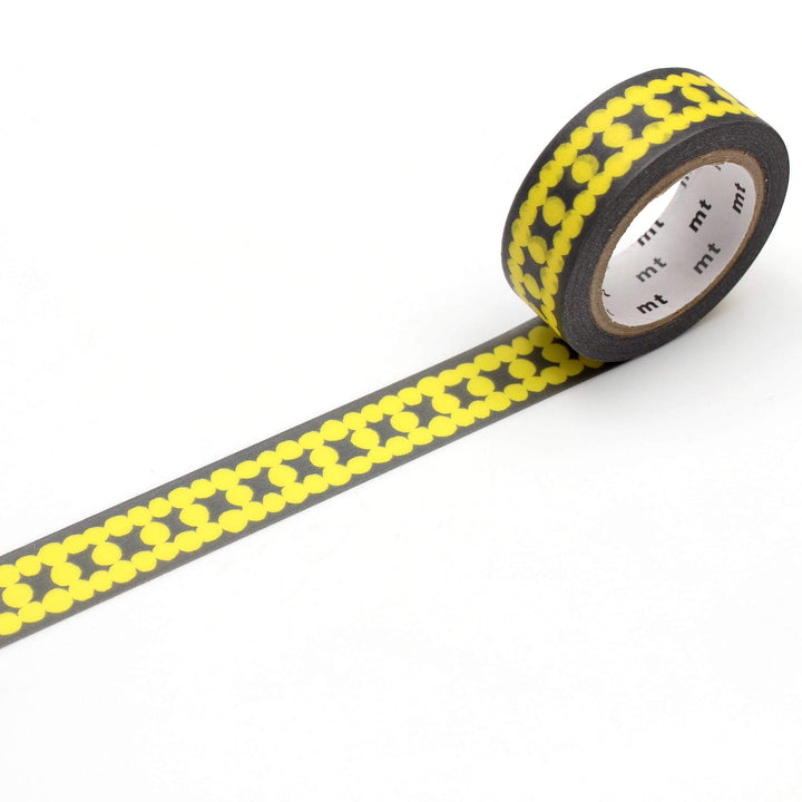 MT Deco Washi Tape Ladder Dot Yellow, MT Tape, Washi Tape, mt-deco-washi-tape-ladder-dot-yellow, mt2020ss, Cityluxe
